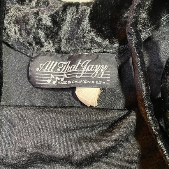 Vintage Crushed Velvet Black Mini Dress with Double Straps, Size M (fits like S) - Picture 6 of 11